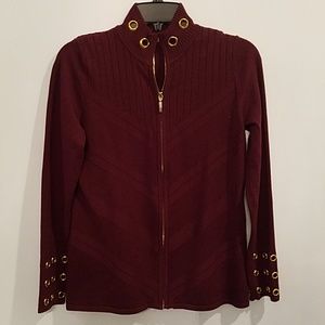 Zipper Maroon Sweater